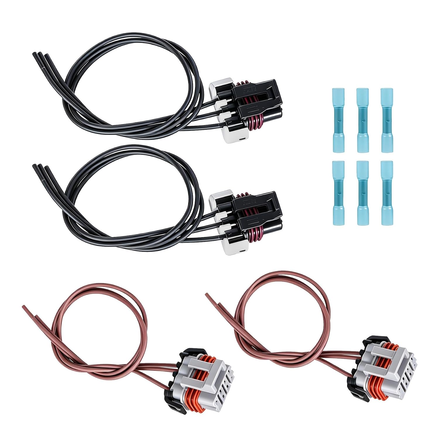 waltyotur 2 Set of Truck Headlight Turn Signal Wiring Harness for the Front Left or Front Right Headlight and Turn Signal Bulb Sockets Replacement for Freightliner Columbia 2005-2014