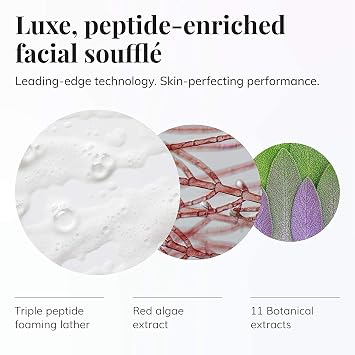 Le Mieux Luxe Facial Skincare Set - Peptide Foam Cleanser + Bio Cell Rejuvenating Cream - 2-Step Cleansing + Moisturizing Set for Face + Neck (2-Piece Set)