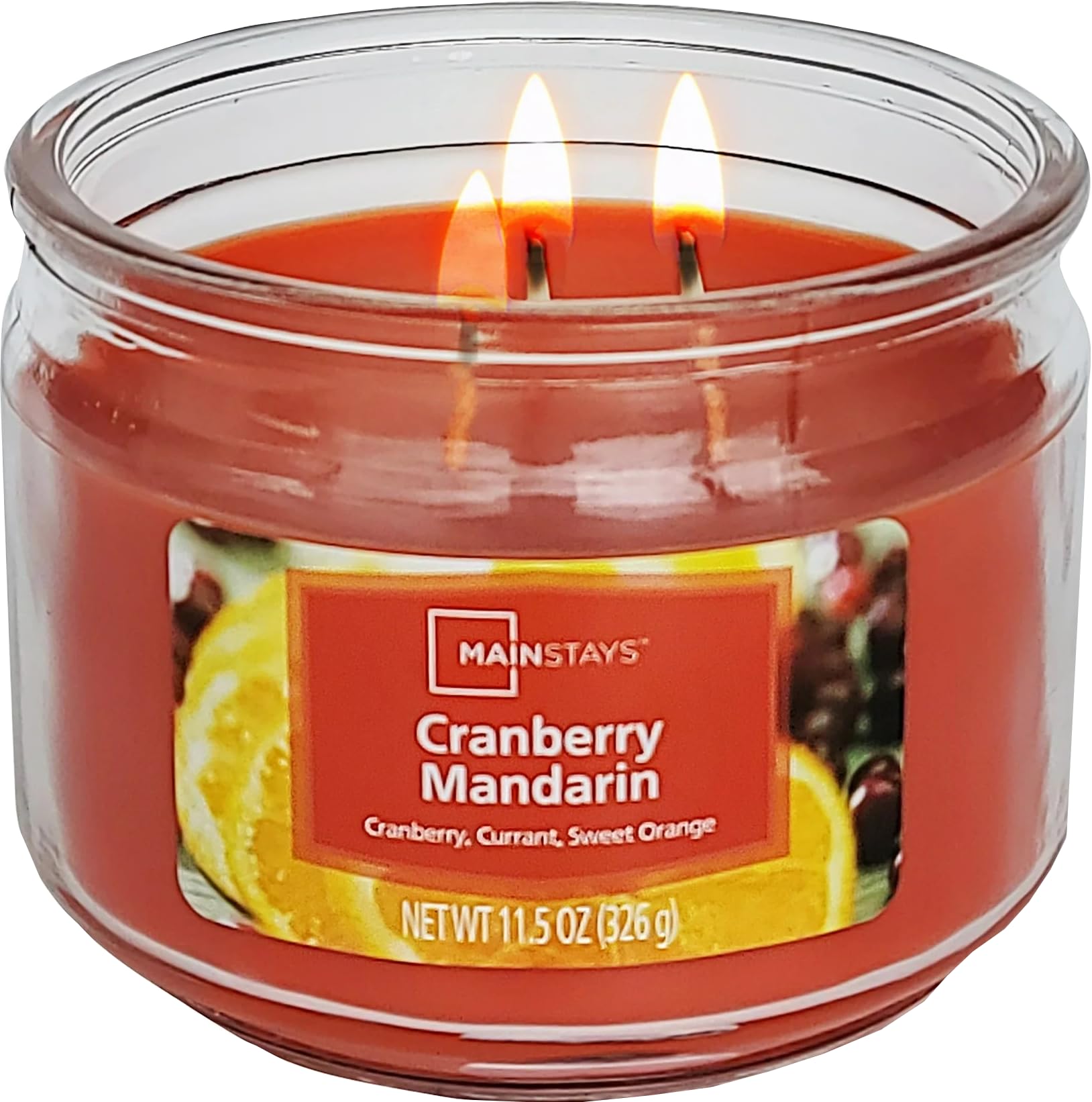 Mainstays Duftkerze, 326 ml, 2er-Pack (Cranberry Mandarine)