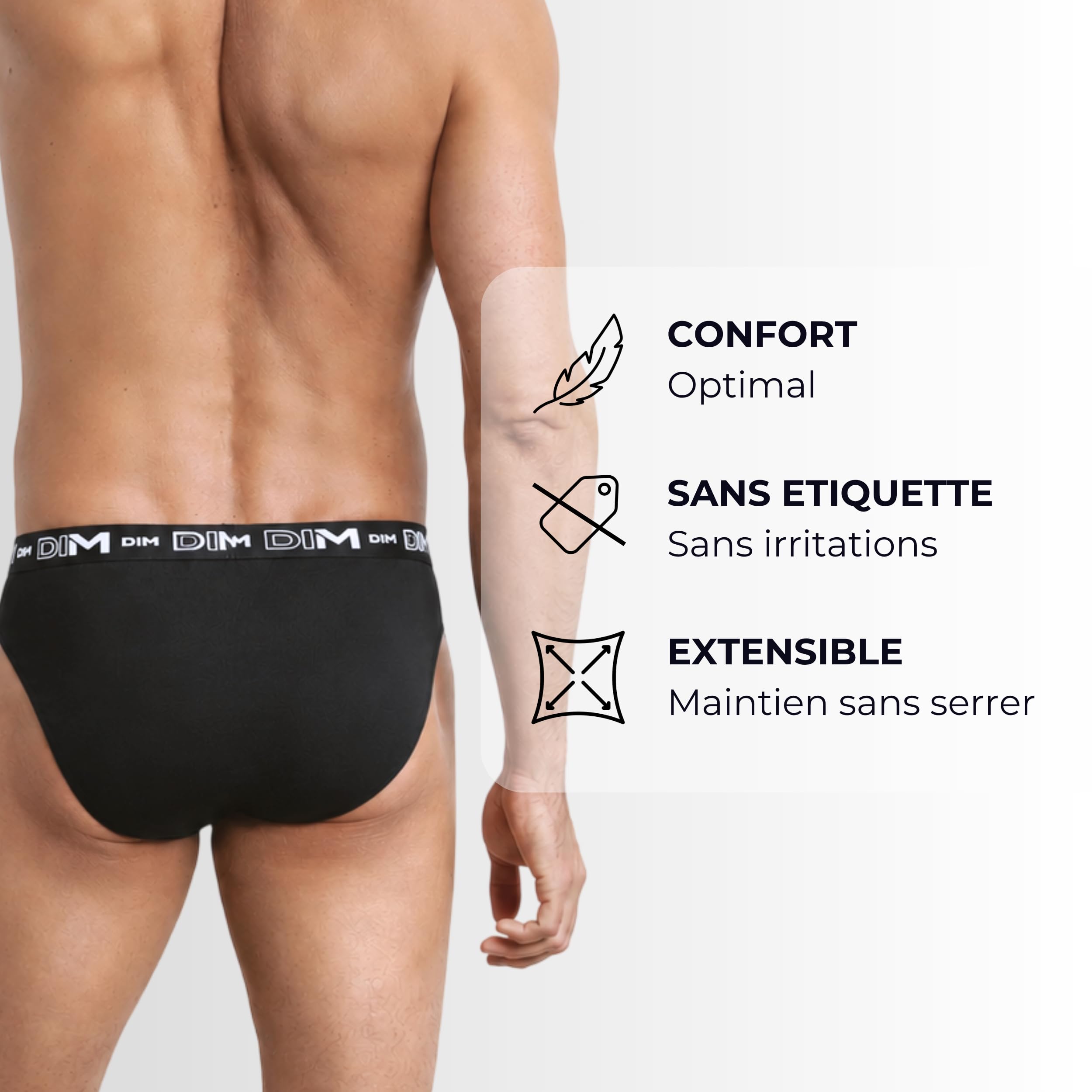 DIM Herren Slip 6er Pack | Bequeme Stretch-Baumwolle | Täglicher Halt | Ohne Etikett