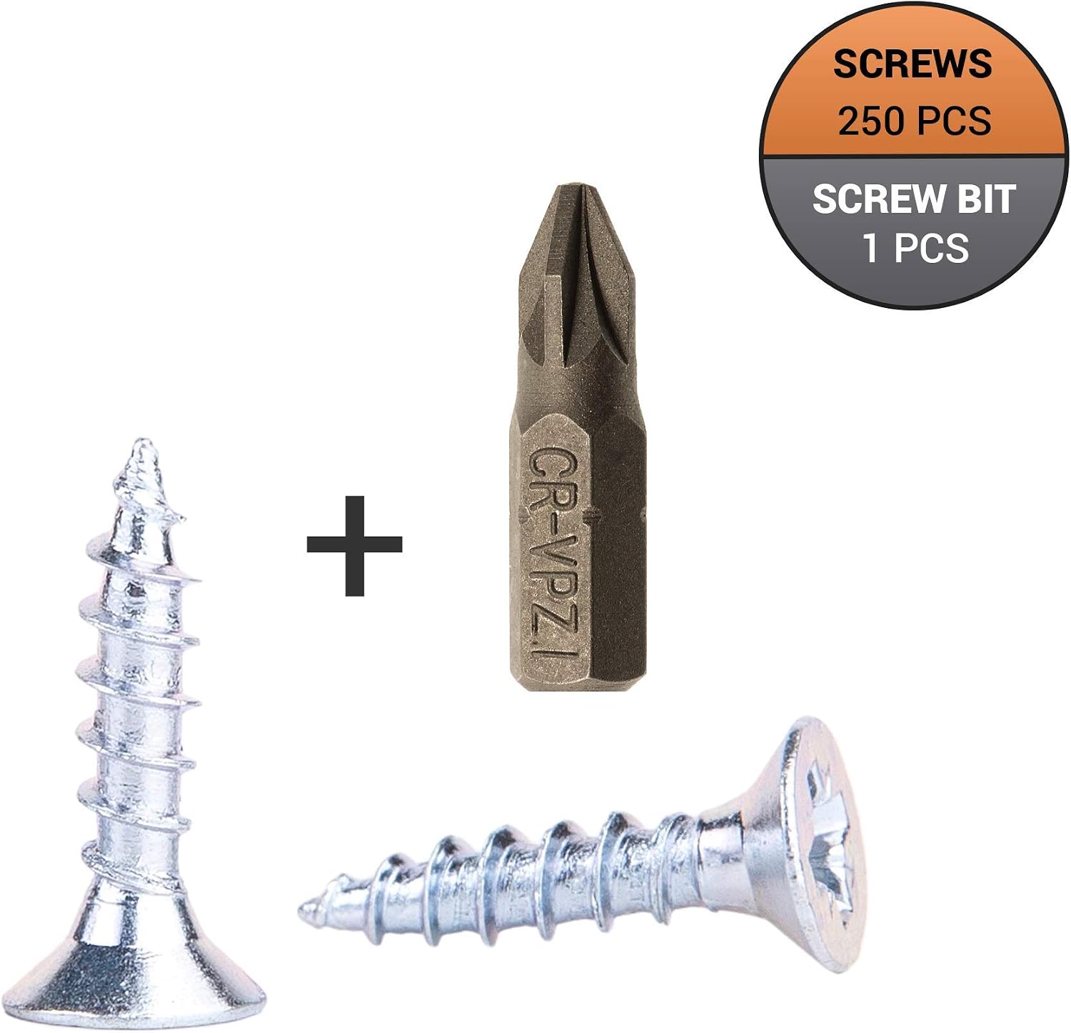 (Pack of 250 pcs) Zinc Plated Steel Wood Screws 3.5 x 16 mm, Pozi-drive Head Screws, Fasteners, Countersunk, Chipboard Screws (250) - Image 4