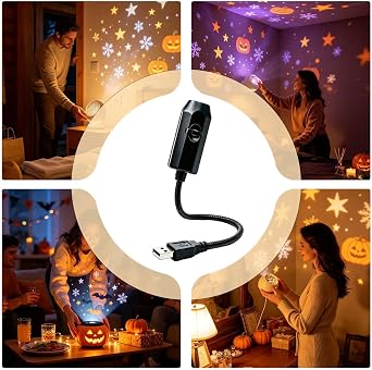 Holiday Theme 360 Degree Adjustable Lamp Halloween Light Projector, Spooky