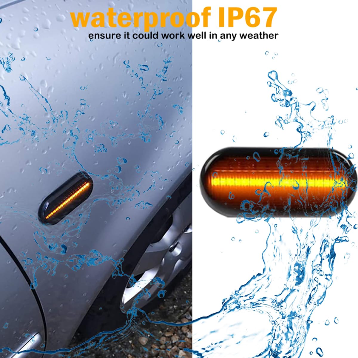 2 szt. Dynamiczny LED Bokser/Kierunkowskaz Sekwencyjny Compatible For VW Transporter T5 Polo Golf 3 4 Passat B5 Sharan Lupo Bora Multivan CANBUS Bez Błędów Wodoszczelny