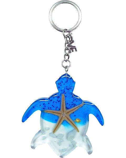 Croastal Theme Resin Starfish Beach Keychain