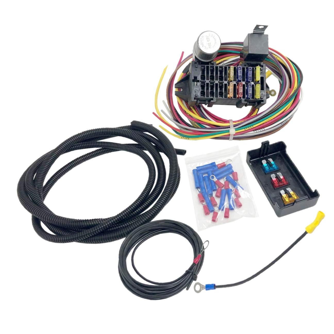 Amazon.co.jp: 12V 10回路 ベーシック ワイヤー ハーネス