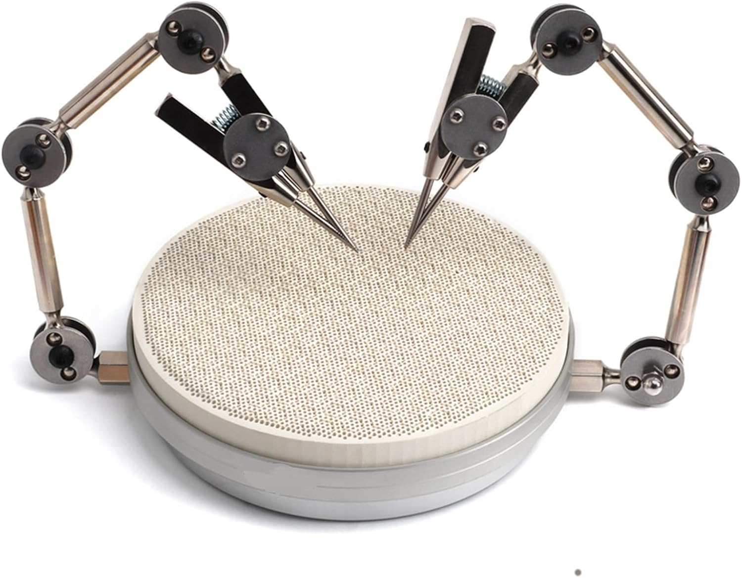 Third Hand Jewelry Soldering Board Station,360° Rotating Turntable Soldering Pan Heat Resistant 1700 ℃ & Dual Soldering Third Hand for Jewelry Making