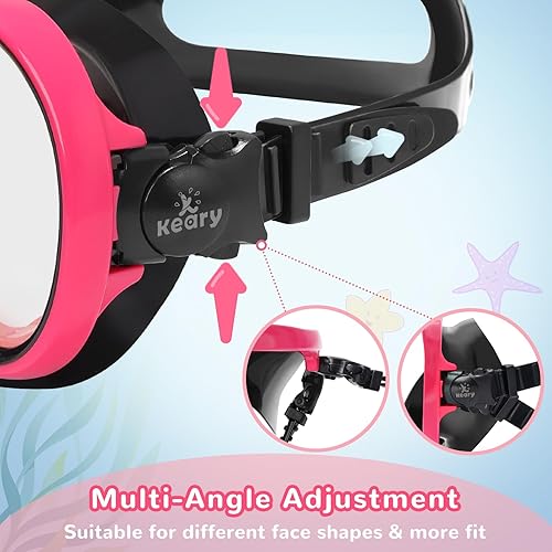 Miniatura 7 de Keary Gafas de natación para niños con cubierta de nariz para 5-16 años, máscara de natación para niños pequeños, niñas y jóvenes, antivaho