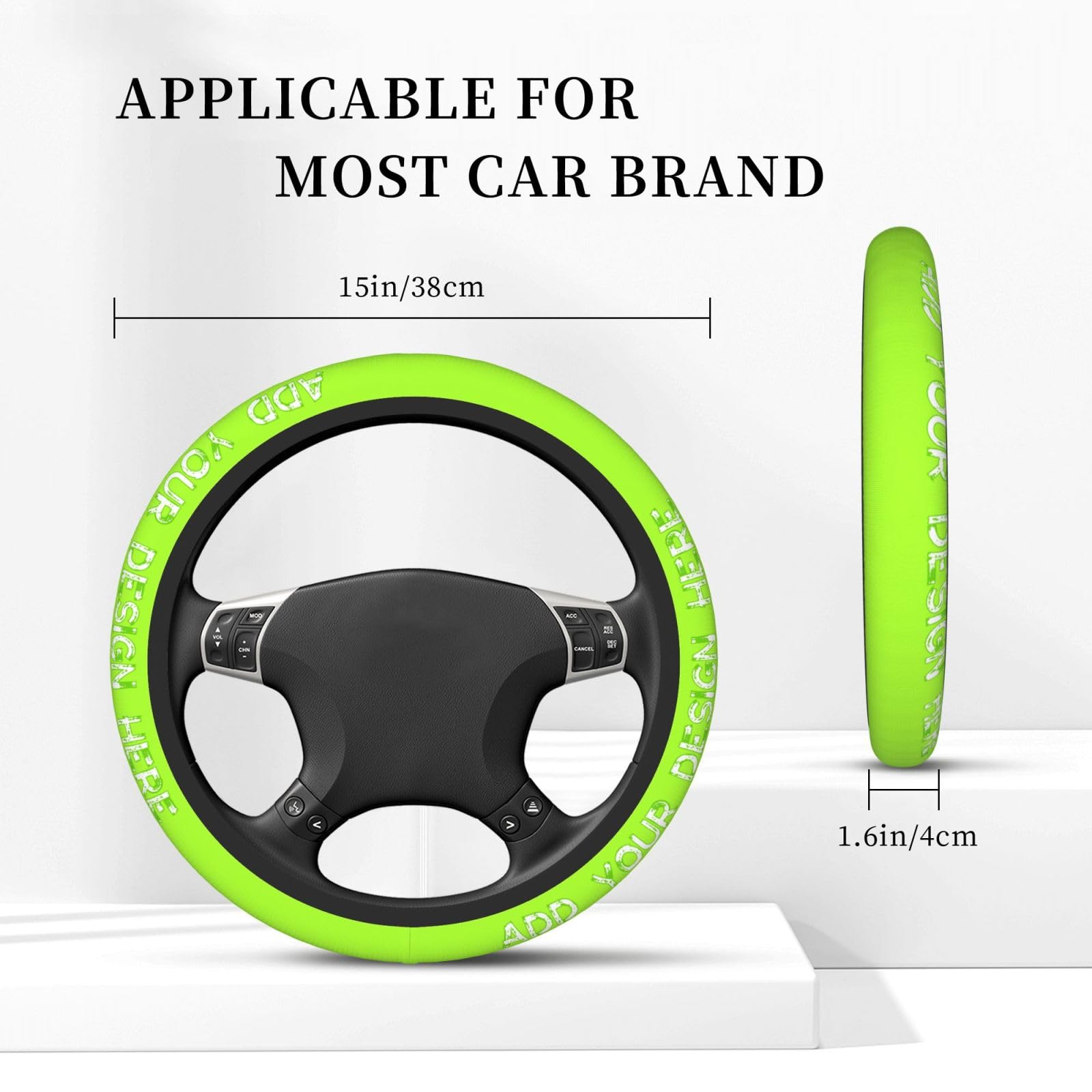 Custom Steering Wheel Cover Funny Car Accessories add Logo Text Photo Personalized Universal Car Accessories Steering Wheel Cover — view 7