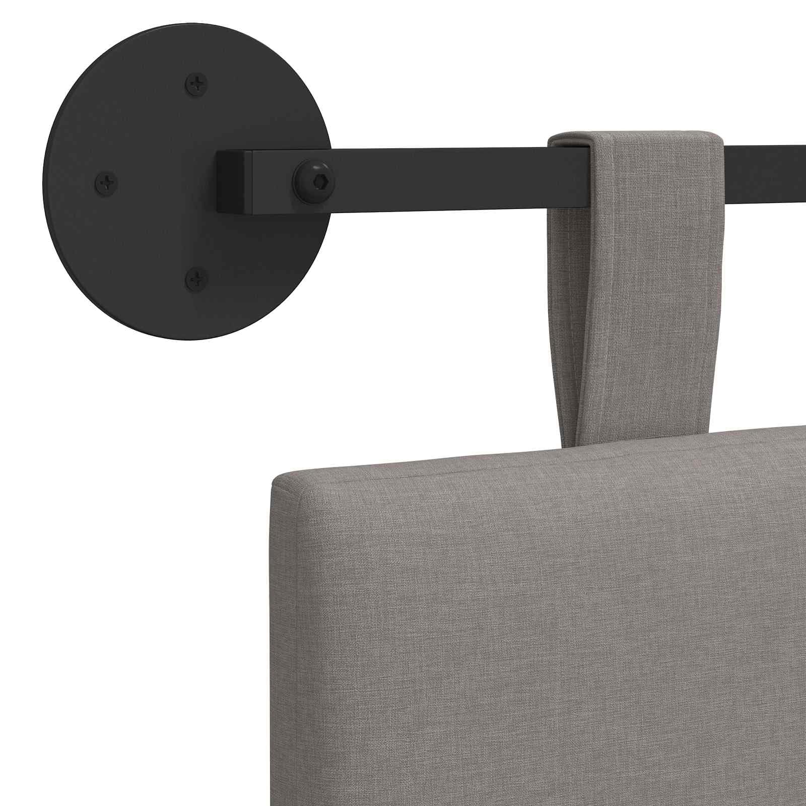Set da 2 Testiere Letto Sospese in Tessuto Imbottito 130 cm | Pannelli murali imbottiti per camera da letto con cinghie regolabili e montaggio a parete salvaspazio.