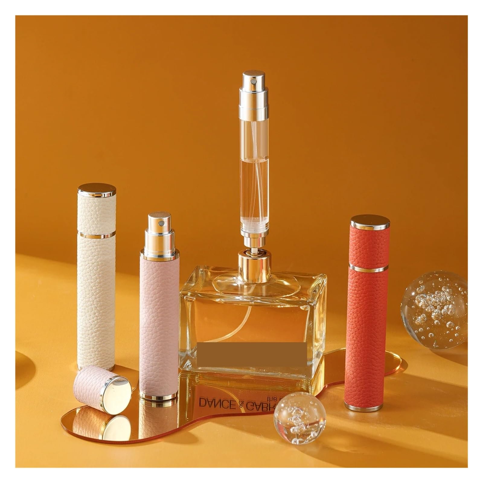 Flacone di profumo in pelle Flacone atomizzatore di profumo magnetico da 10 ml