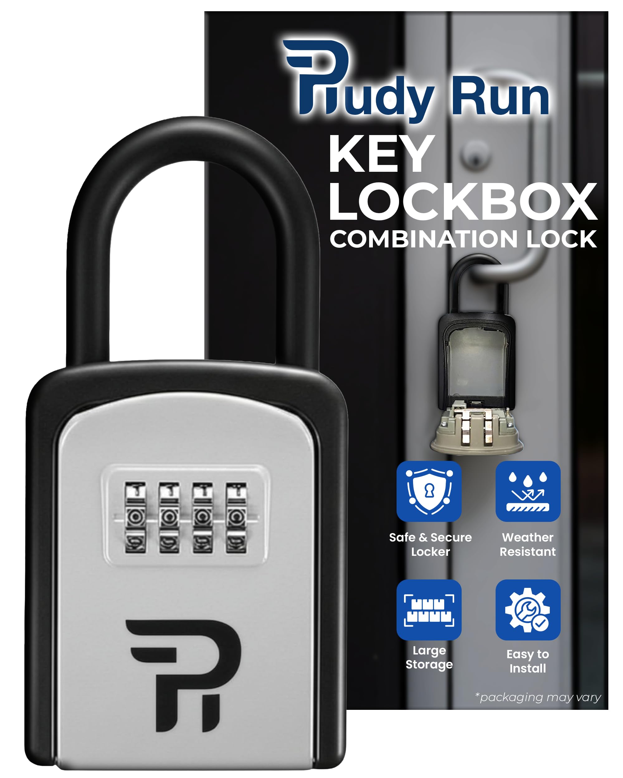 Photo 1 of [LOCKED] Rudy Run Key Lock Box for Outside – Small Outdoor Lockbox for Keys with Code, 4-Digit Combination Hidden Safe to Hide a Key Outside, Portable Safe Key Storage, 5.78 in, 1 Pack