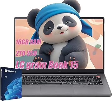 gram Book 15 Thin Lightweight Laptop Computer, 16GB RAM, 2TB SSD, AI Copilot in Windows 11 Pro, Intel i5-1334U(10 Cores up to 4.6 GHz), FHD IPS Backlight Display, with 5 ave 6 in 1 kit
