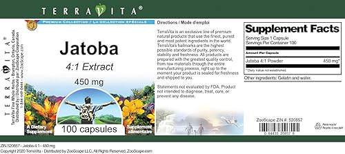 Miniatura 3 de Jatoba 41-450 mg (100 Cápsulas, ZIN 520857)