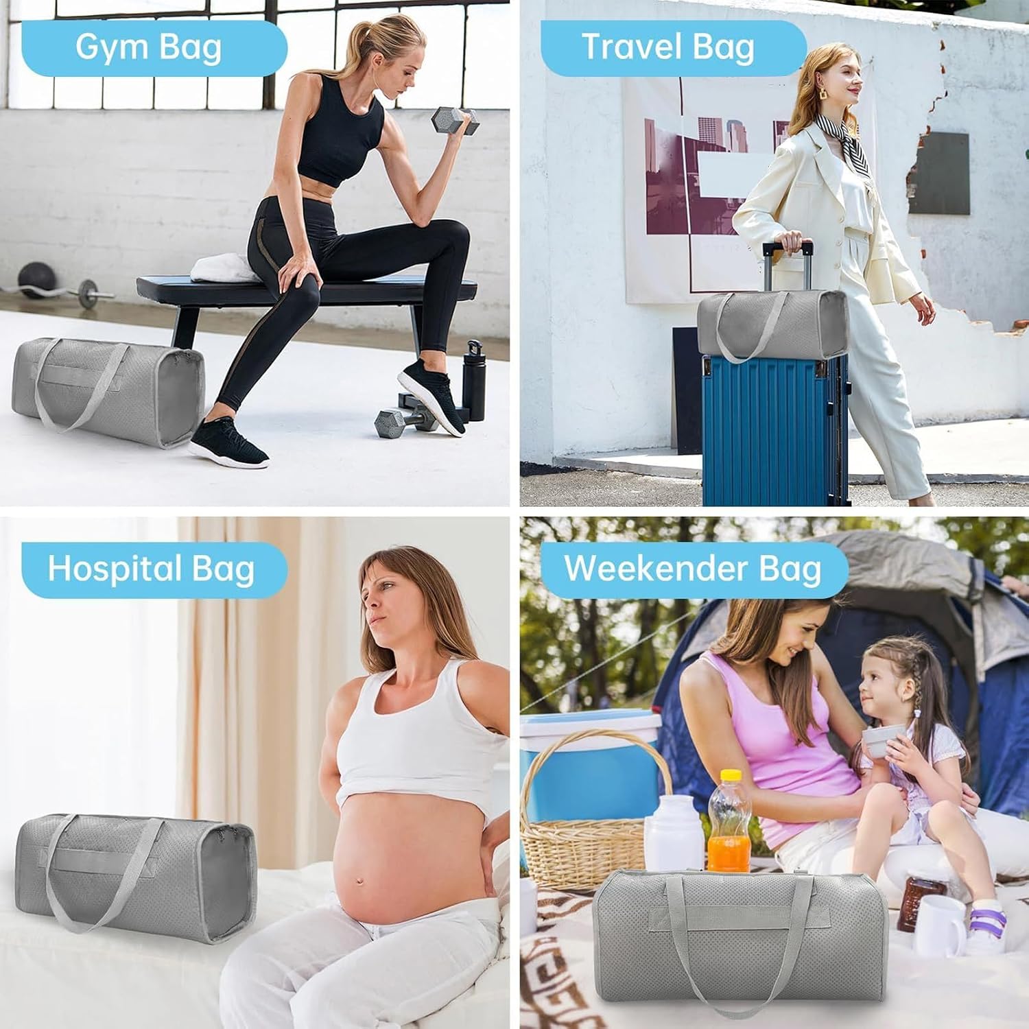 Airplane Toddler Bed Seat Extender, Foldable Sleeping Mat, Travel Duffel Organizer, 76.2x43.2x2.5cm, for Kids, Girls, Boys, and Women, Ideal Flights, Preschoolers, Family Travel Organization