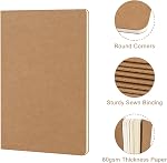 ZCZN 12 Pack Mini Blank Notebook, Jounural Kraft Notebooks, 30 Sheets/60 Pages, 3.5 * 5.5 Inches Notebooks Bulk, Diary, Subject, Memo Notebooks for Work, School, Office (12)