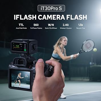 Godox iT30 Pro S Flash for Sony, iT30Pro S Touchscreen Pocket Speedlite | Built-in Battery, 1.5s Recycle, 560 Full Power Flashes, 2.4G 1/8000 HSS, GODOX iT30ProS iT30Pro-S TTL Mini Flash for Sony