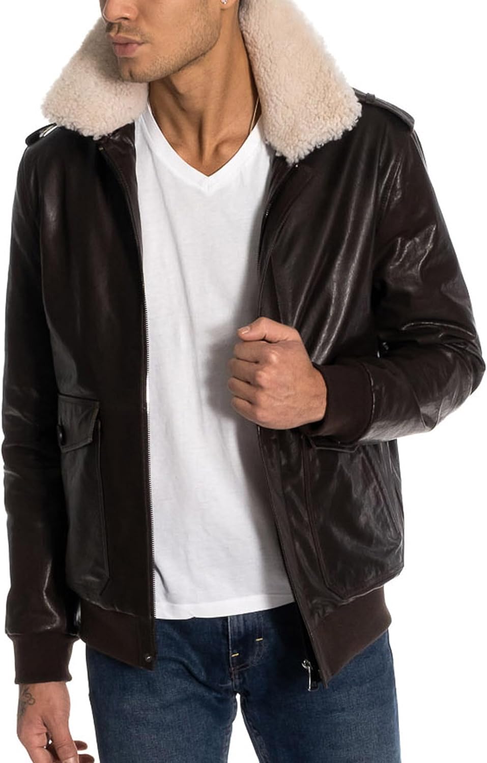 Best Men's Leather Jacket - Genuine Sheepskin Aviator Review