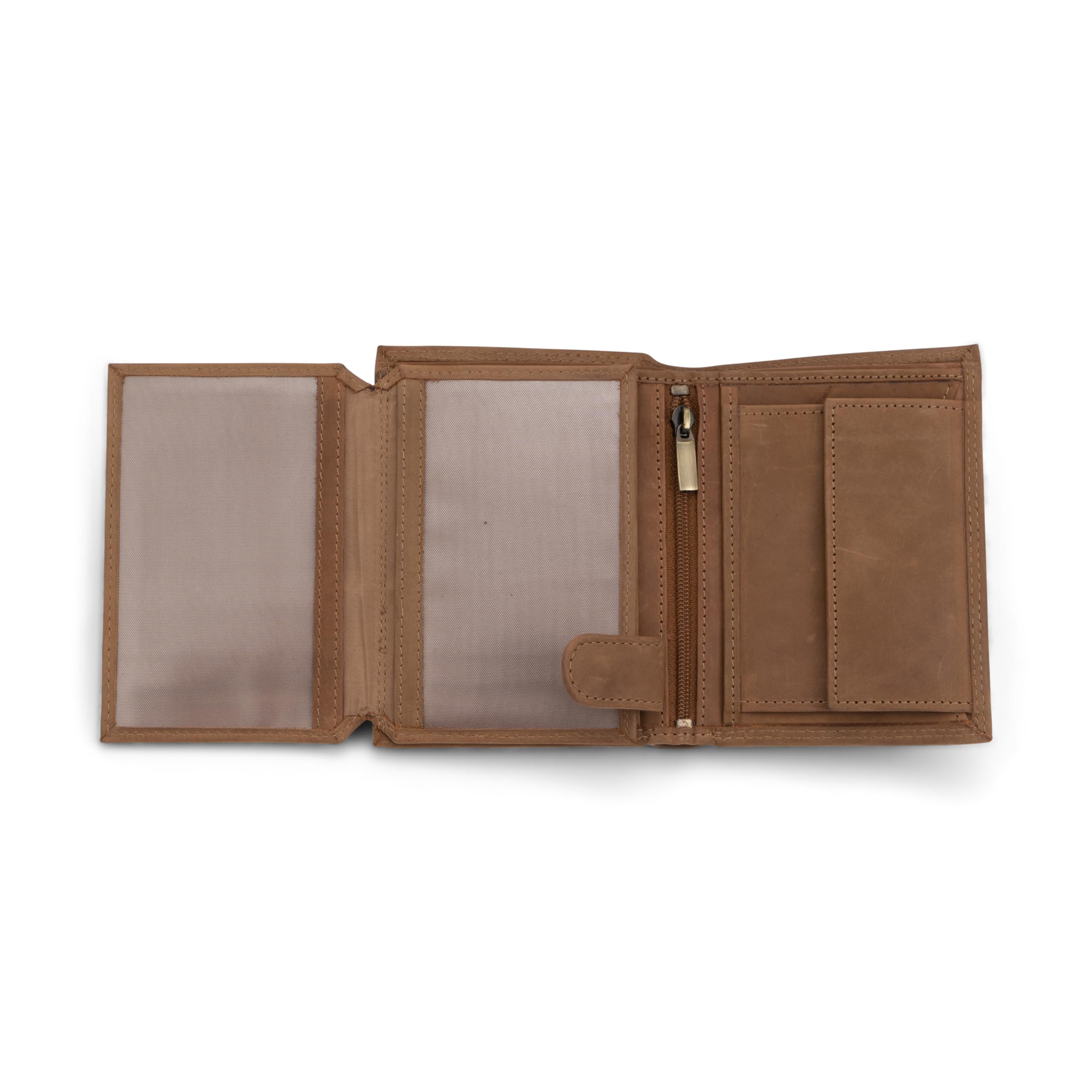 SERASAR Cartera Hombre Piel Premium Marrón RFID Caja Regalo