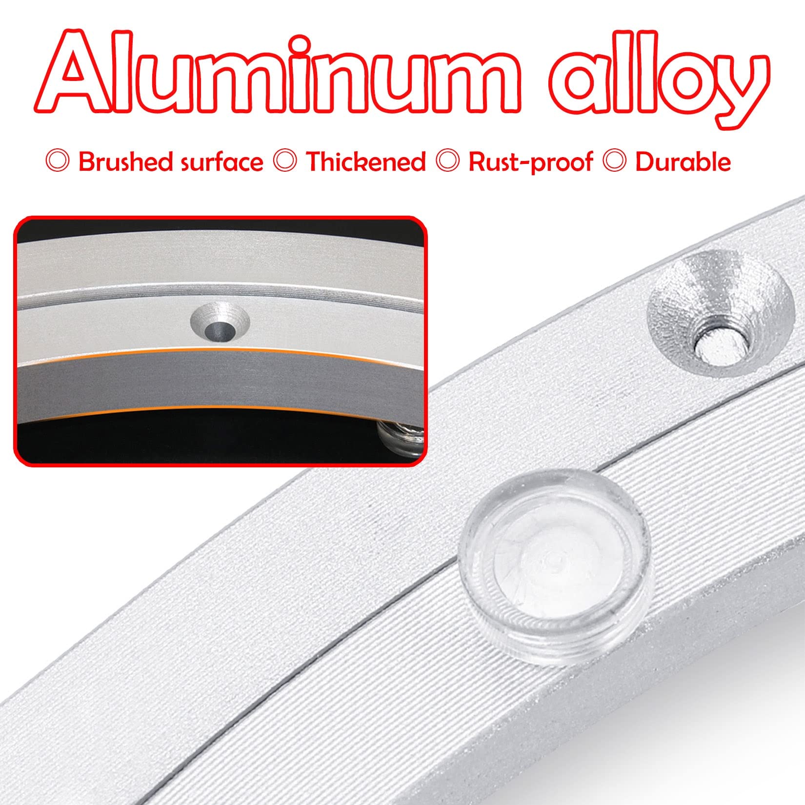 Plateau tournant Lazy Susan en alliage d'aluminium de 700 mm - Plateforme rotative argentée pour une rotation fluide - Parfait pour la cuisine, la salle à manger et la présentation