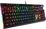 Redragon K580 VATA RGB Mechanical Gaming Keyboard, 104 Keys Gamer Keyboard with Blue Tactile Mechanical Switches, Customizable RGB Backlit, 5 On-Board Macro Keys & Dedicated Media Controls Panel
