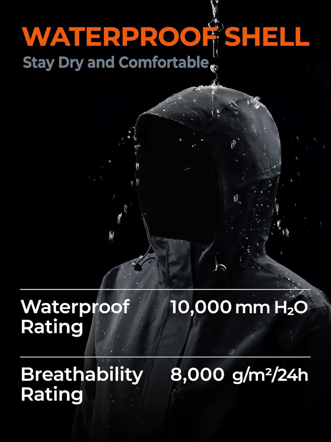 ORORO Men's 3-in-1 Heated Jacket with Waterproof Shell and Heated Fleece Liner, Fleece Heated Jacket with Battery