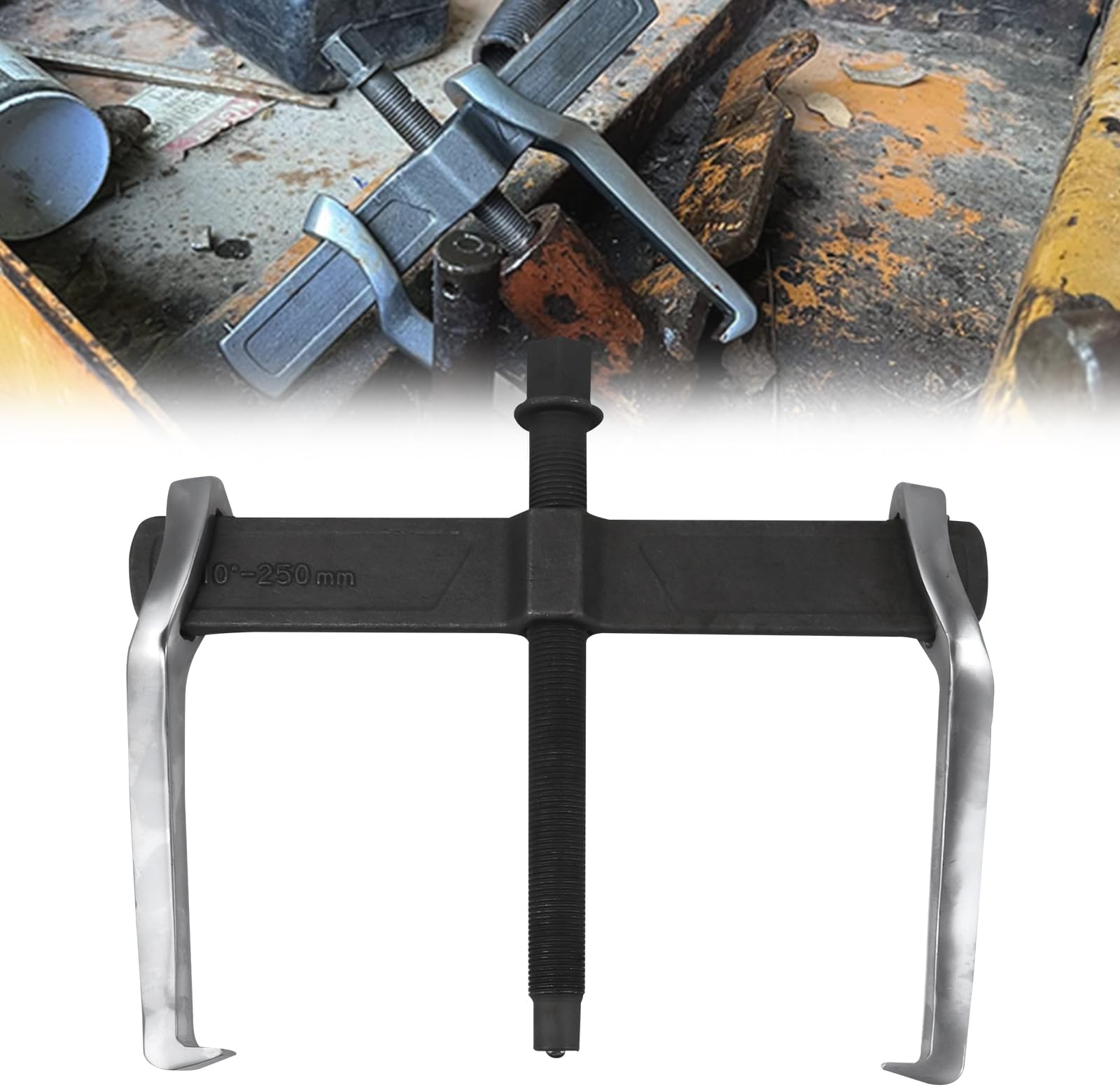 Versatile 10-Inch 2-Jaw Gear Puller Tool Adjustable CR-V Bearing Puller Gears Compatible with Efficient External and Internal Pulling