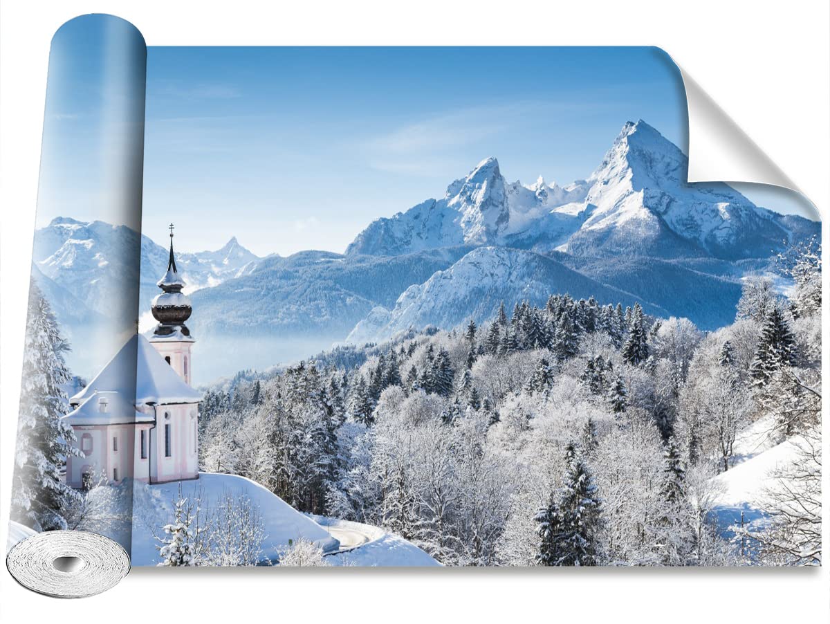Papier peint Alpes d'hiver Tulup 416x254cm grand format bricolage pour deco murale salon