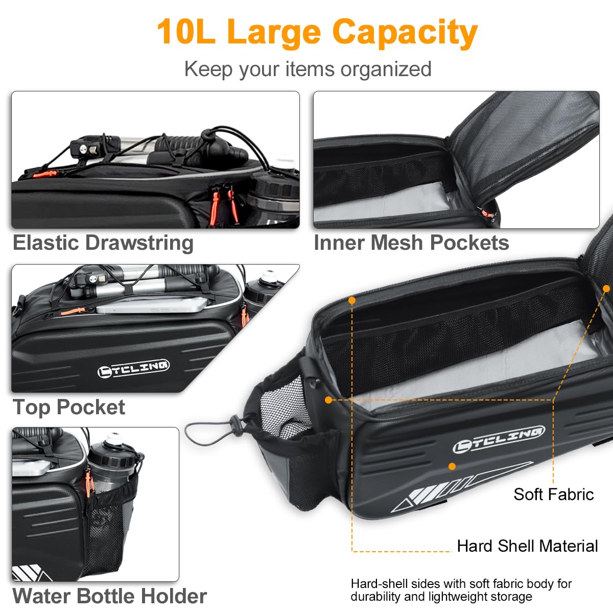 Bike Pannier Bag - 10L Ebike Trunk -3