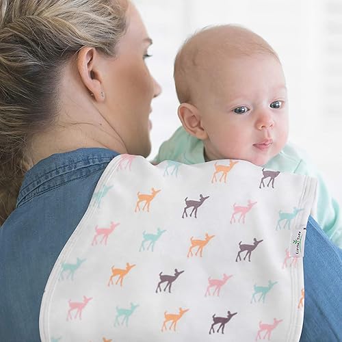 Miniatura 8 de Little Tots Juego de paños para eructos 100% algodón, absorbente y suave, toalla para recién nacidos y bebés, niños y niñas, unisex, paquete de 5