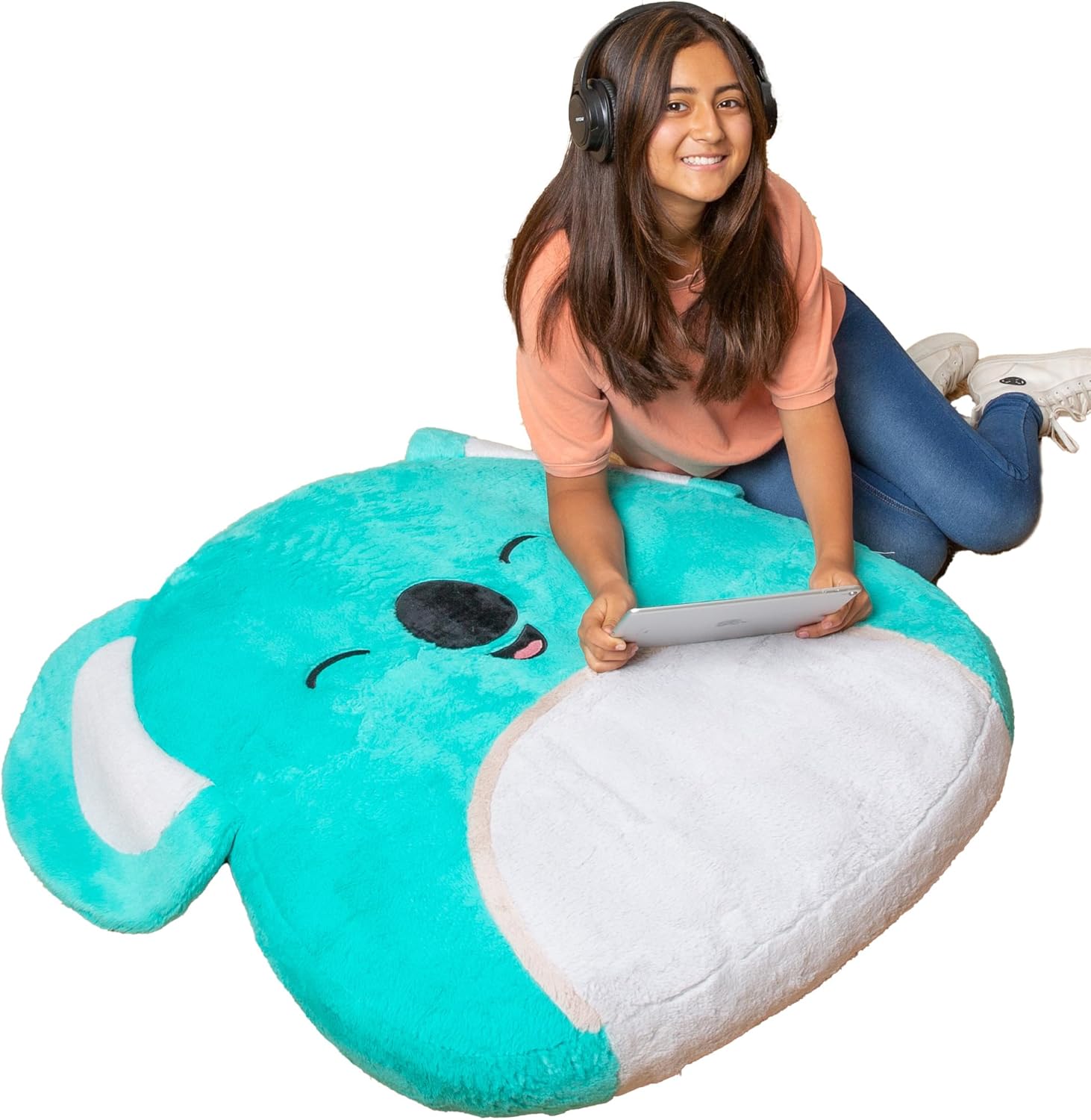 BigMouth x Squishmallows Original Inflat-A-Pal, Inflatable Floor Pillow, Jumbo Animal Cushion Lounger for Kids