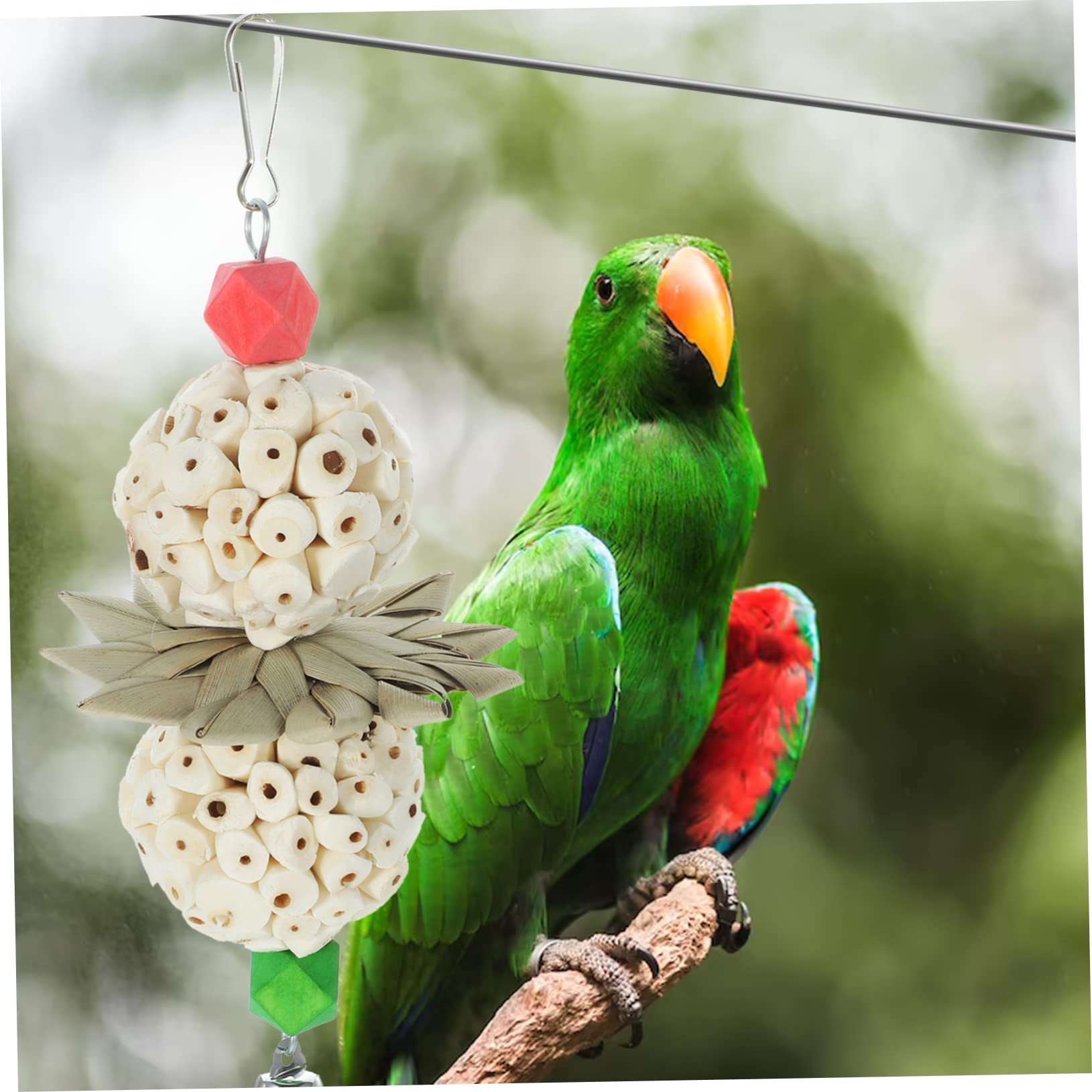DOITOOL 5piezas Juguete para Periquitos y Loros Colgante Accesorio para Jaula De Aves Material Resistente y Seguro Diseño Creativo Forma De Linterna para Masticar y Decorar La Jaula