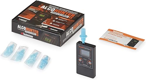 Miniatura 3 de AlcoHunter Professional X - Detector de alcoholímetro de alcohol | Precisión policial de grado profesional | Sensor calibrado preciso | Probador