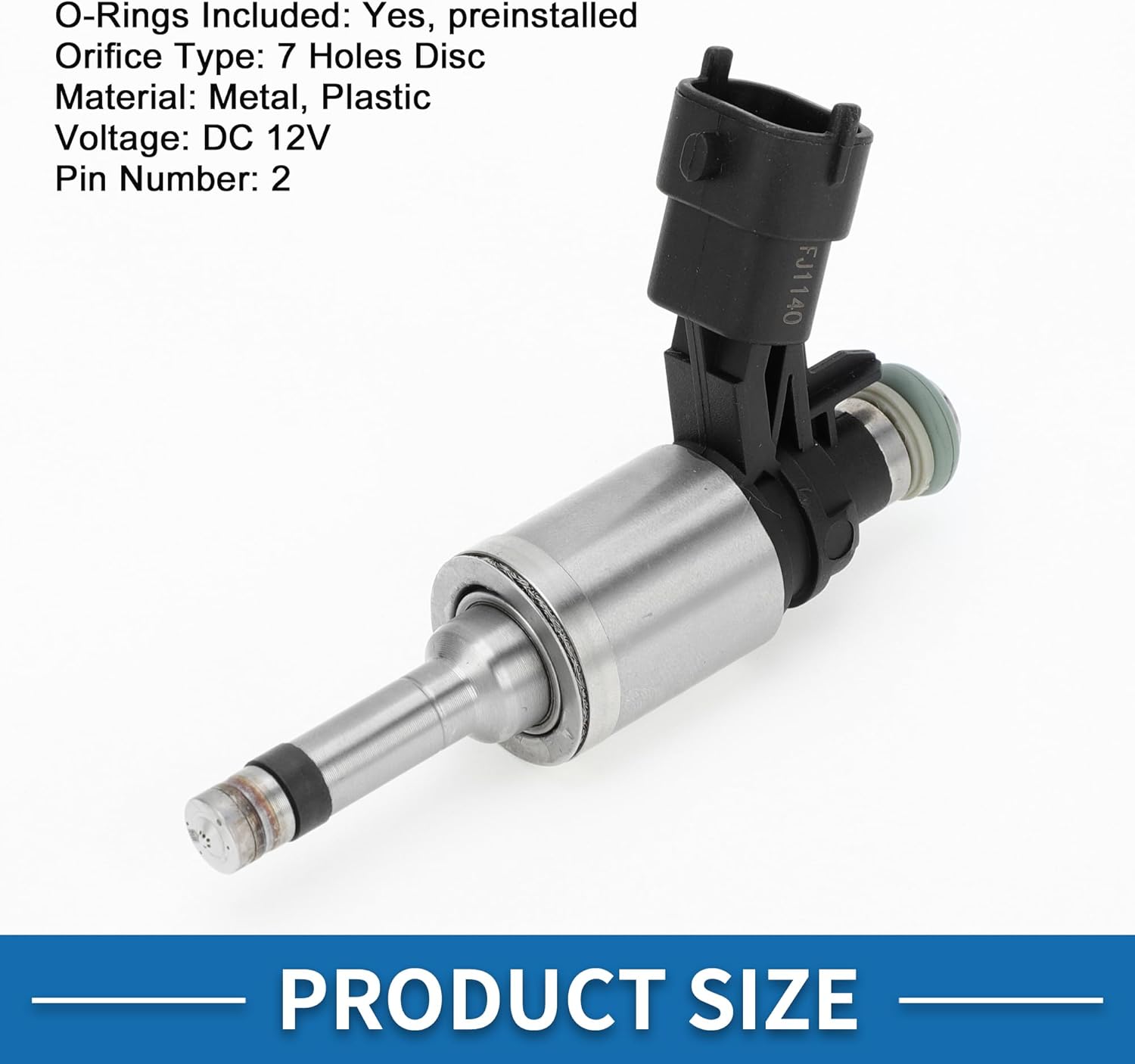 Fuel Injector No.BB5Z9F593A Fuel Injection Nozzle for Ford Edge 2012-2014 2.0L for Lincoln MKC 2015-2016 2.0L Black