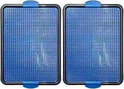 2x Sanitário Pet Para Cachorro Com Bandeja de Xixi Higiênico (Azul, Médio)