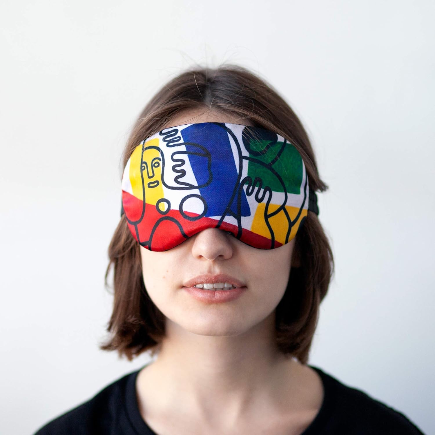 Sleep Mask Divers Lezhe Masterpieses for Women Men - 100% Soft Cotton - Comfortable Eye Sleeping Mask Night Cover Blindfold for Travel Airplane (Divers Lezhe, Plastic Pack)