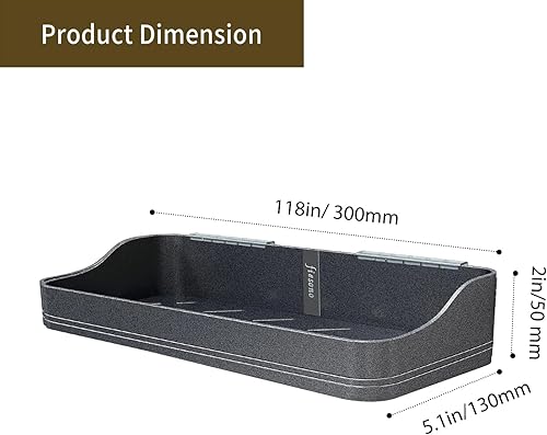 Miniatura 2 de Organizador de ducha de lujo, estantes de baño de metal inoxidable de gran capacidad para almacenamiento, montaje adhesivo o taladro para soporte y