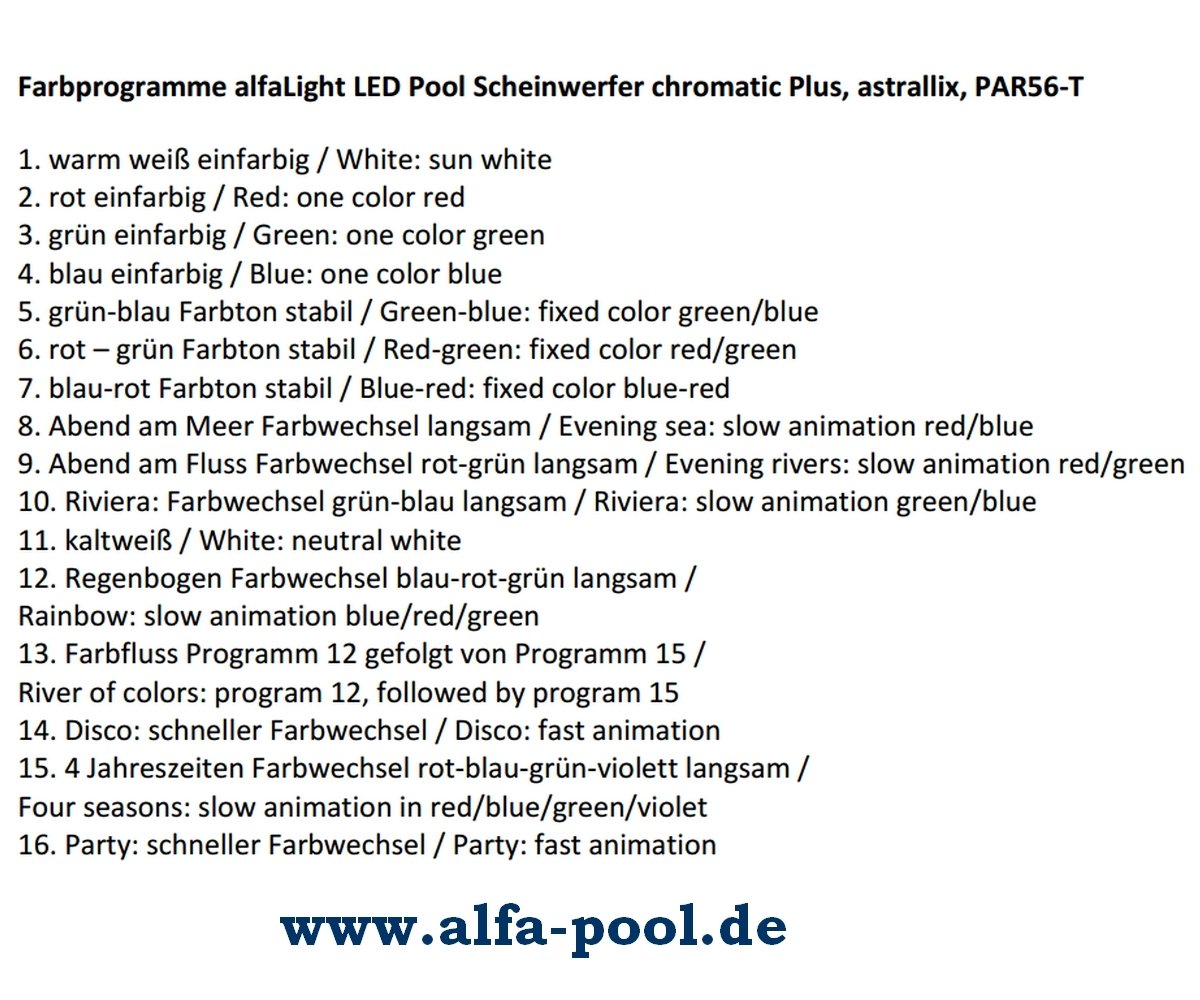 LED Pool Scheinwerfer 12V 18W Blende AISI316 D160 1,5" AG 4m Kabel RGB Multicolor mit Wandfitting