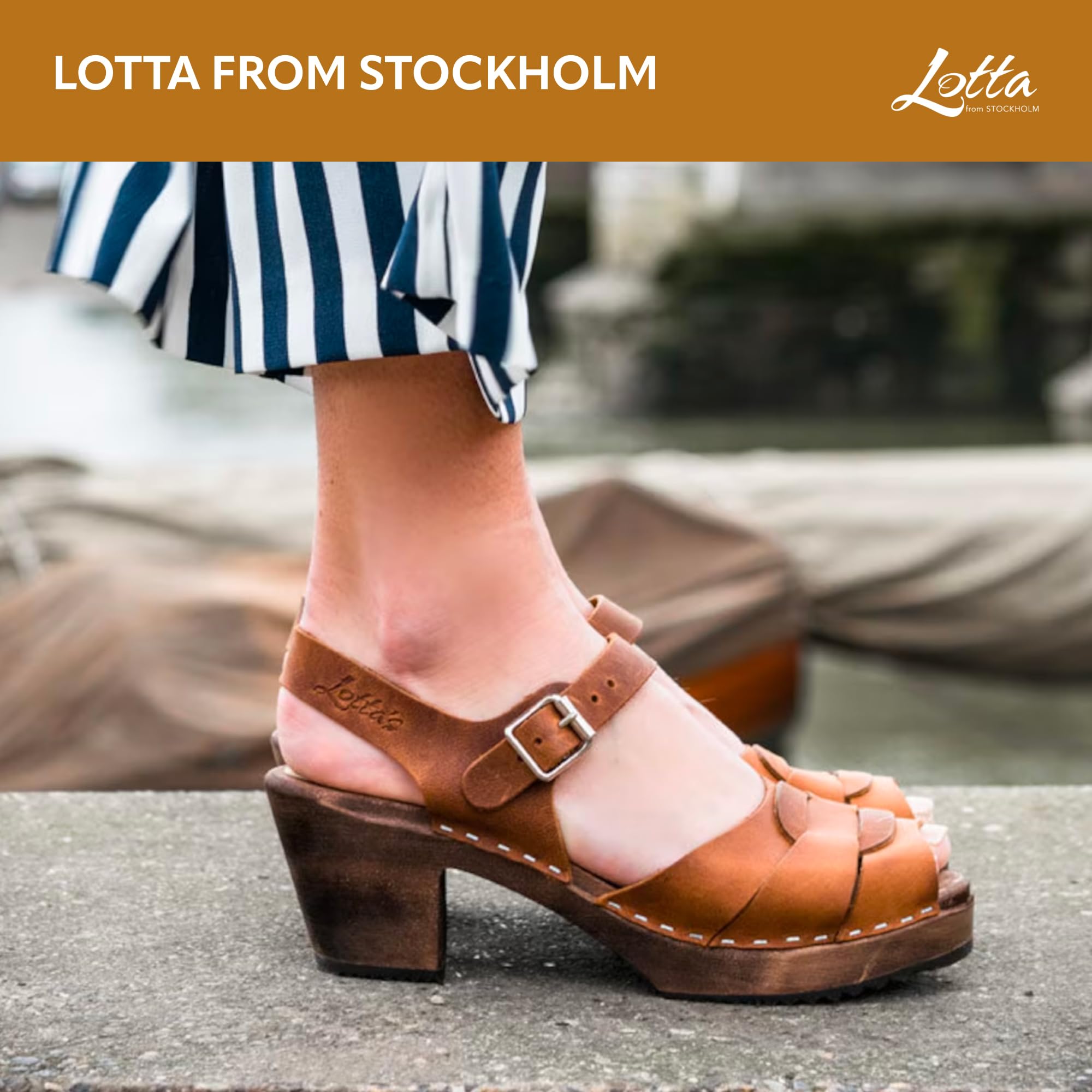 From Stockholm Women's Open Toe Clogs Lotta From
