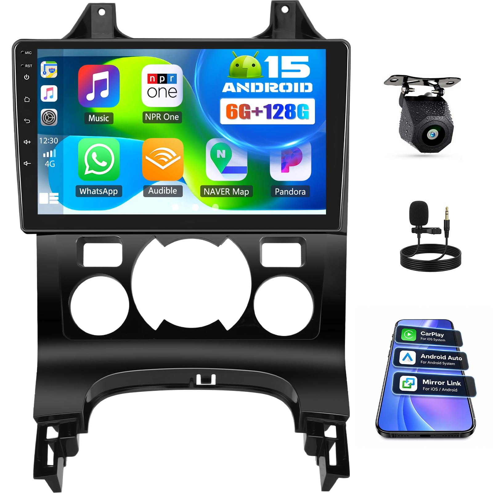 5GWIFI 6Go+128Go 8 Cœurs GOHHDL Autoradio pour Peugeot 3008 2009-2015