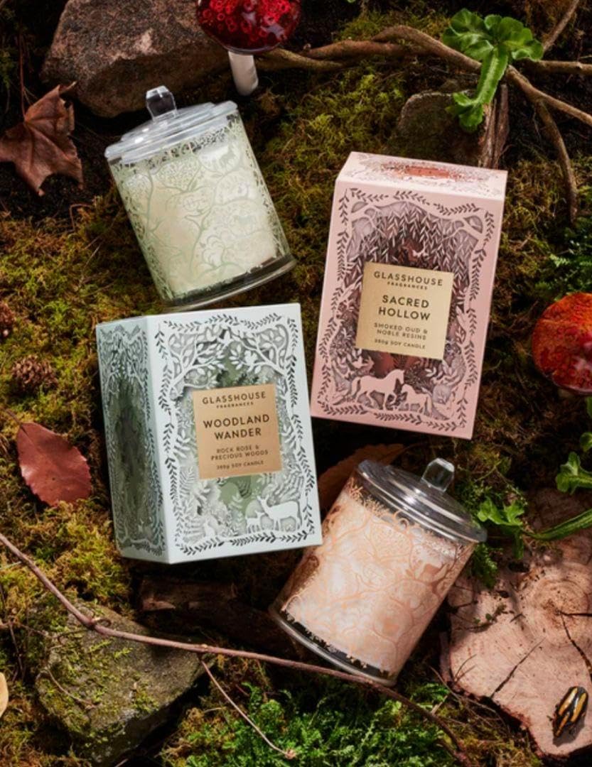 グラスハウス キャンドル 380g sacred hollow キャンドル グラス