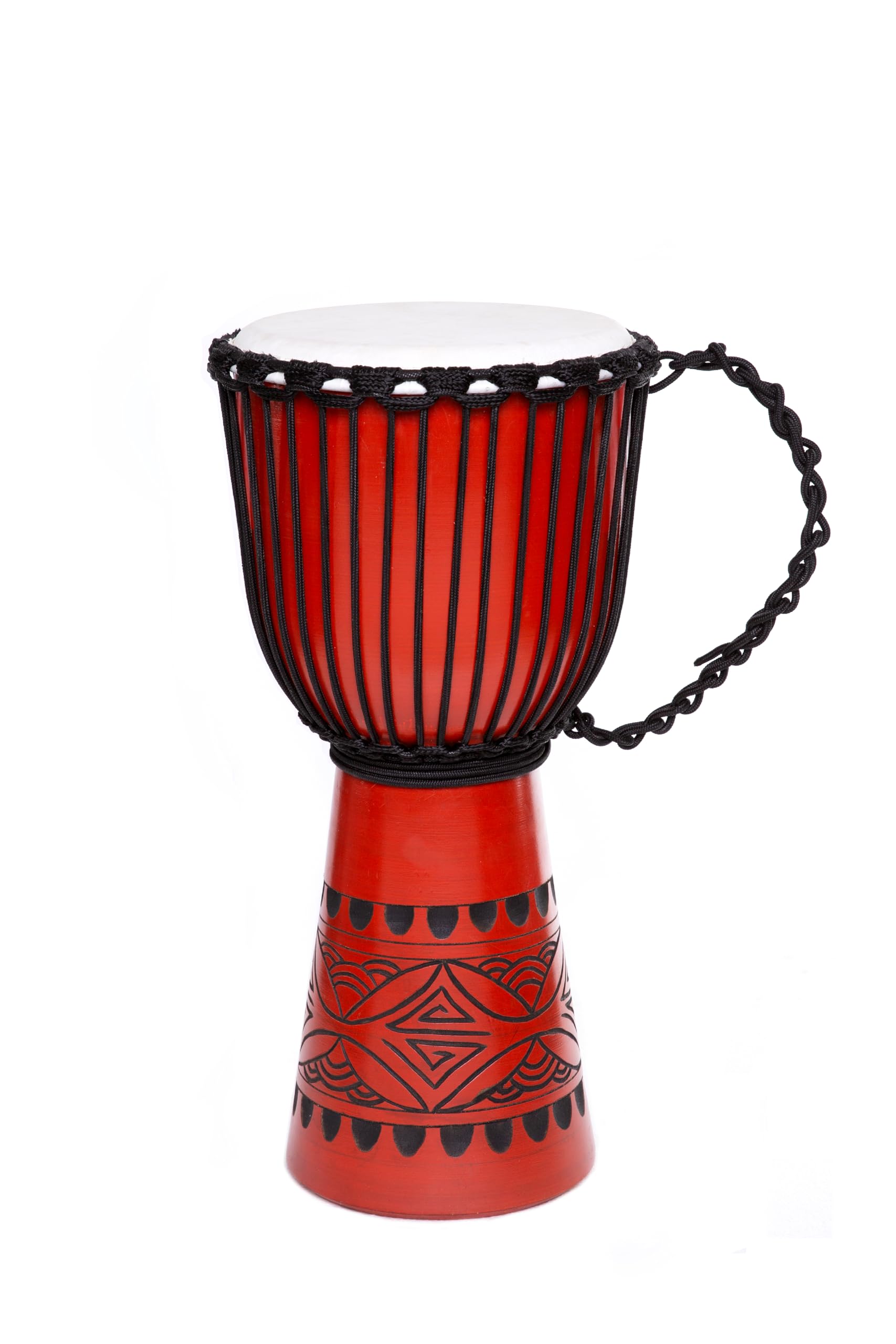 Djembe Trommel 60cm aus Holz – Afrikanische Handtrommel mit Ziegenfell – Percussion Instrument für Erwachsene