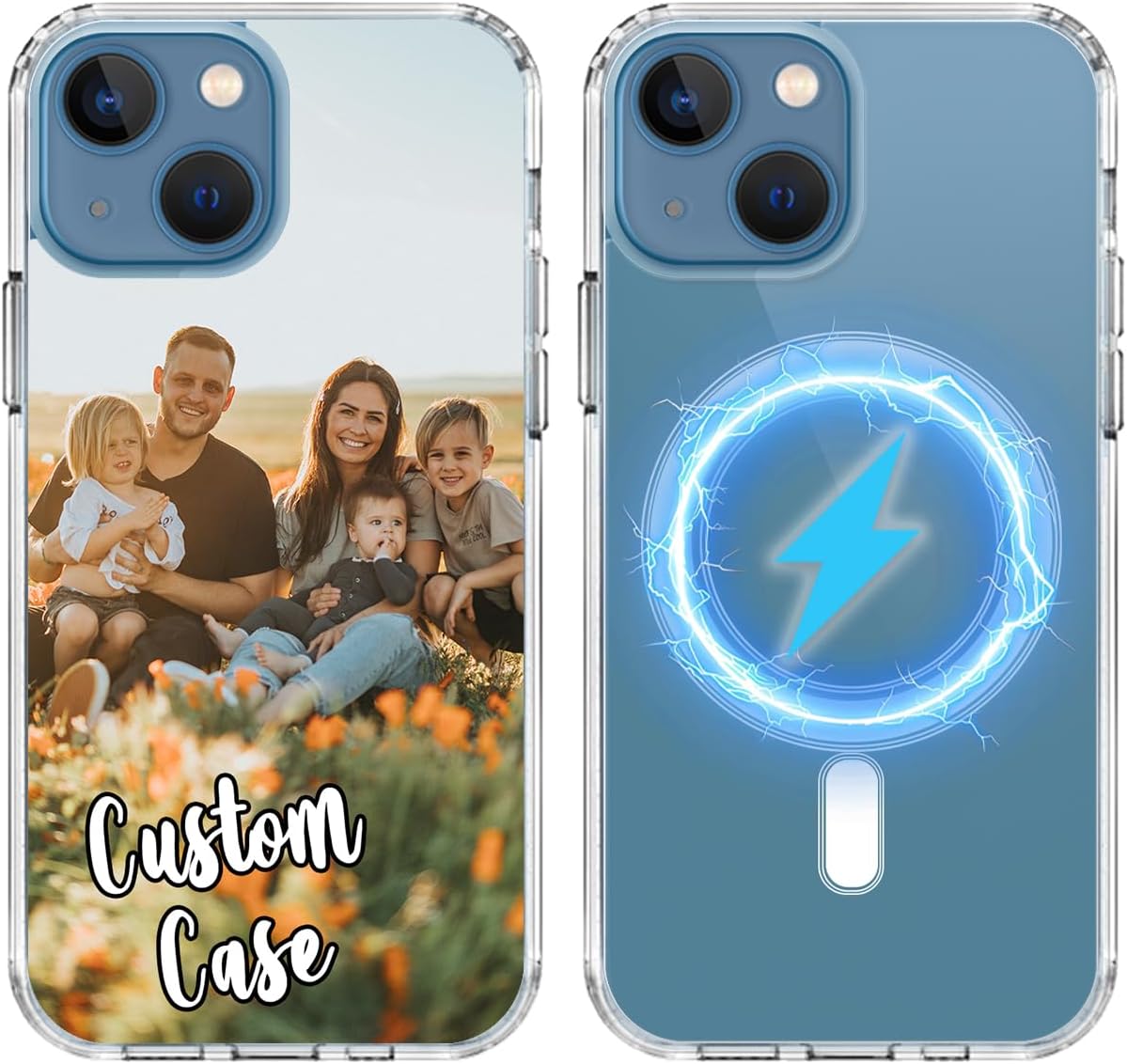 Amazon.com: Custom Phone Case for iPhone 13 Mini with Photo Name ...