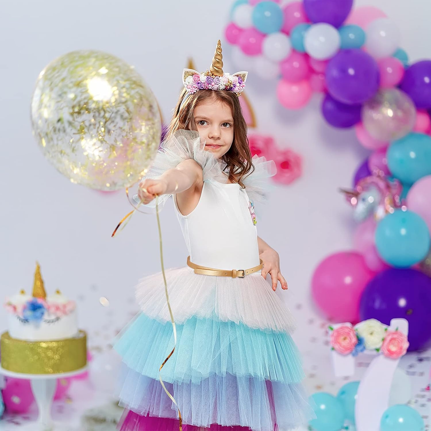 8 Pieces Girls Dress Belts Skinny Waist Rainbow Belt Silver Kids Belts for Girls (Small): Clothing, Shoes & Jewelry
