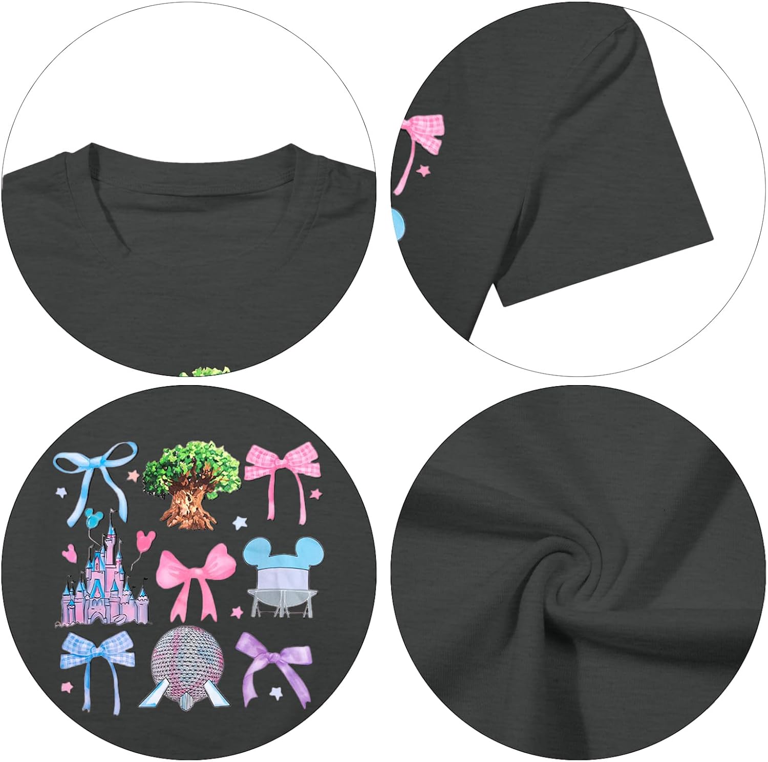 Magical Shirt for Women Magic Kingdom Shirts Castle Graphic T Shirt Family Vacation Tee Casual Holiday Tops - Image 5