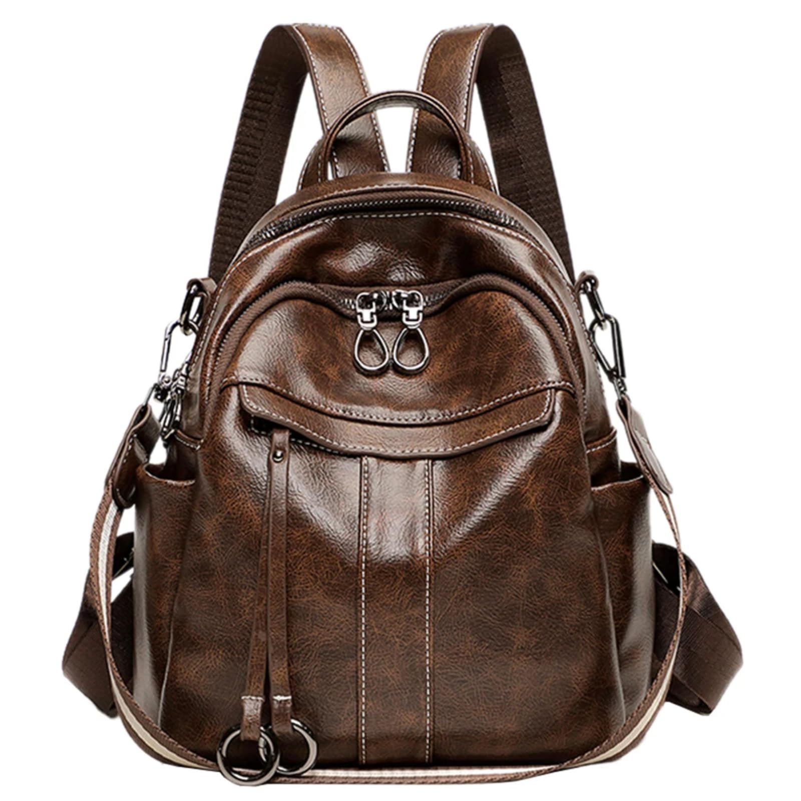 CINGHI LUSSO Women Backpack Fashion PU Leather Rucksack for Women Small Casual Daypack Waterproof Shoulders Bags Ladies Handbag