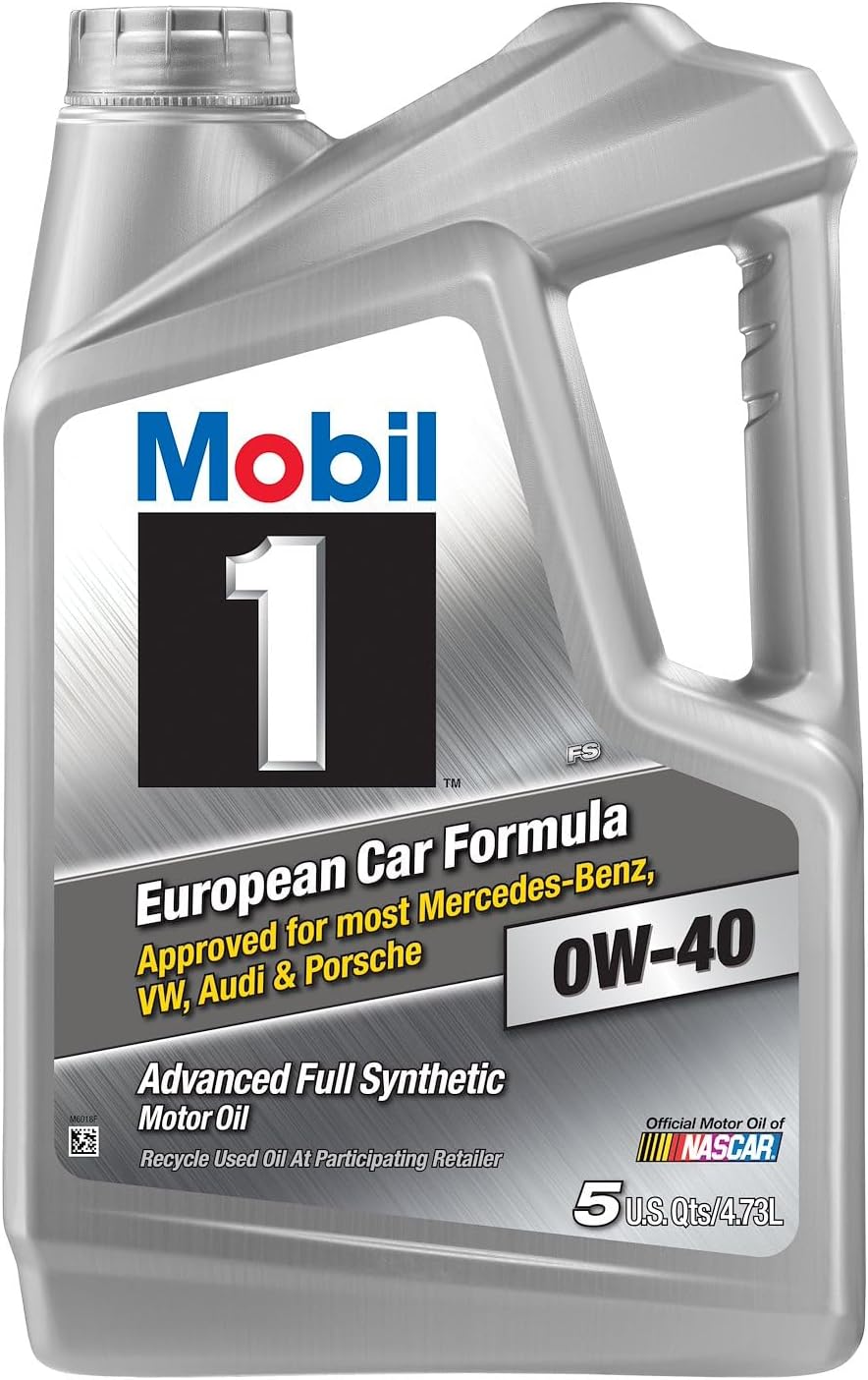 Mobil 1 153669 0W-40 Petrol and Diesel Engine Motor Oil, 5 Liters