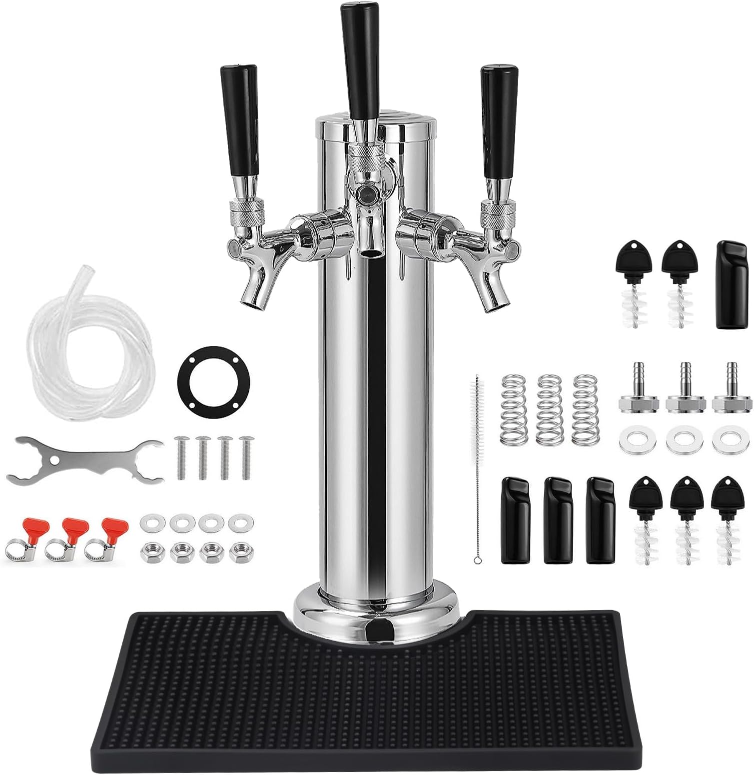 Dbgogo Selfclosing Triple Tap Draft Beer Tower with Beer