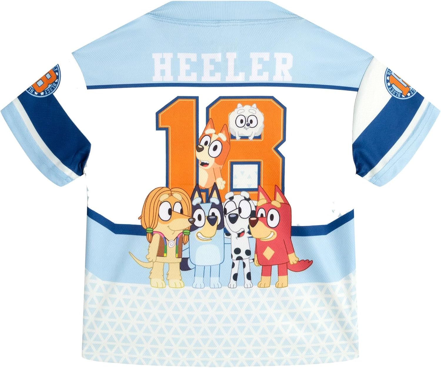 Bluey Mesh V-neck T-Shirt and French Terry Jogger Pants Outfit Set Toddler to Little Kid Sizes (2T - 7-8) - Image 2