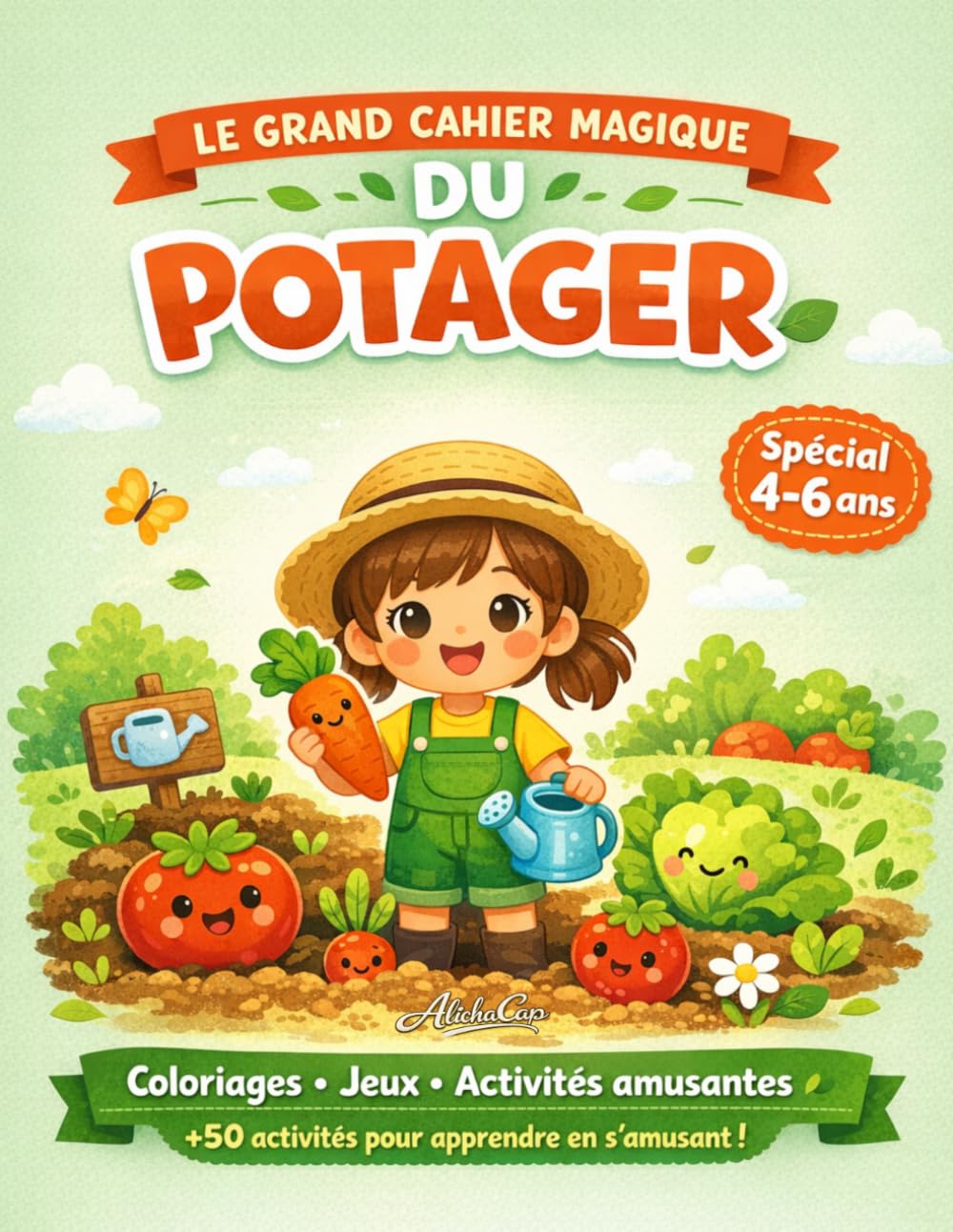LE GRAND CAHIER MAGIQUE DU POTAGER: Spécial 4-6 ans (Les grands cahiers magiques, spécial 4-6 ans)