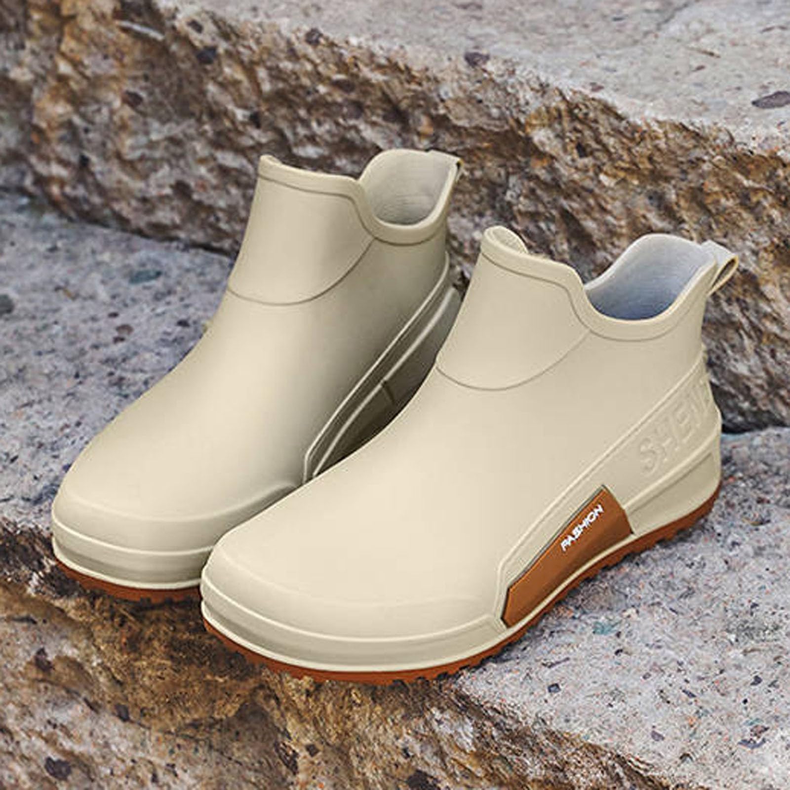 Genérico Zapatos de lluvia para mujer cómodos para todas las estaciones, perfectos días lluviosos, diseño de moda, ideal para ropa de ocio impermeable